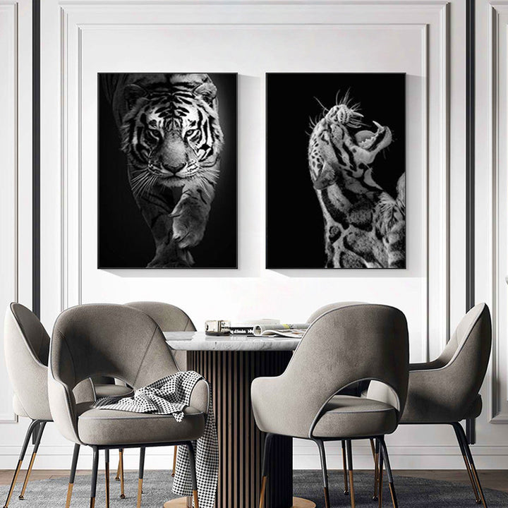 Monochrome Tiger Canvas Art