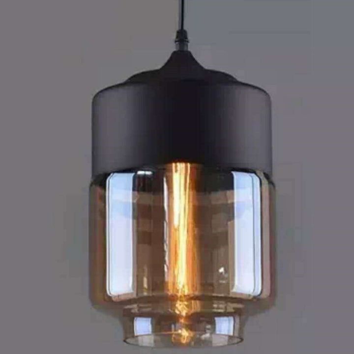 Industrial glass chandelier