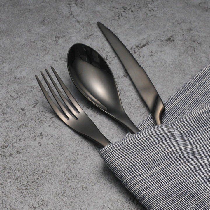 Cutlery Cutlery Stainless Steel Black Minimalist