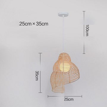 Rattan Pendant Light Creative Art Southeast Asia