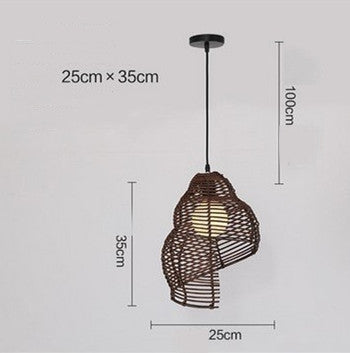 Rattan Pendant Light Creative Art Southeast Asia