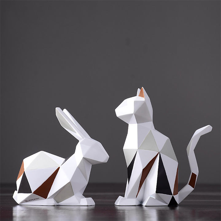 Modern Minimalist Geometric Animal Resin Crafts Ornaments