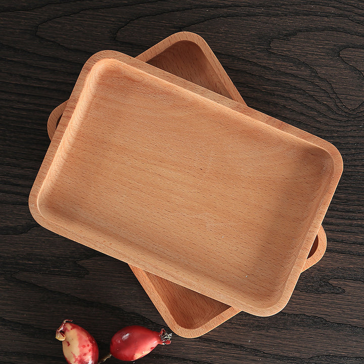 Round Rectangular Wooden Tray