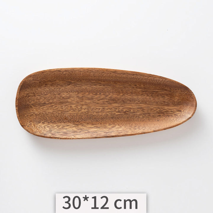 Acacia Irregular Wooden Plate Set