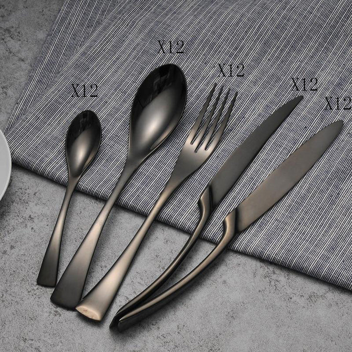 Elegance Noir Korean Cutlery Set