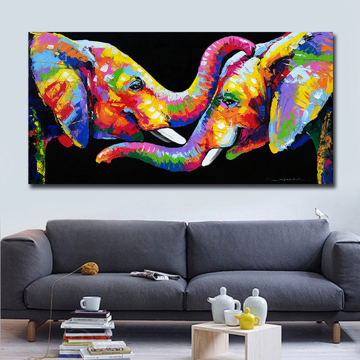 Graffiti Elephant Canvas Art