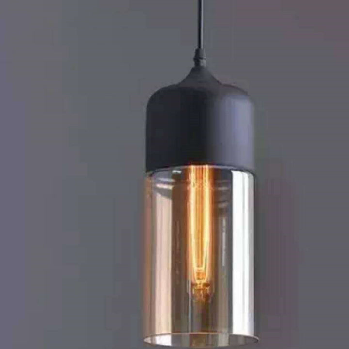 Industrial glass chandelier