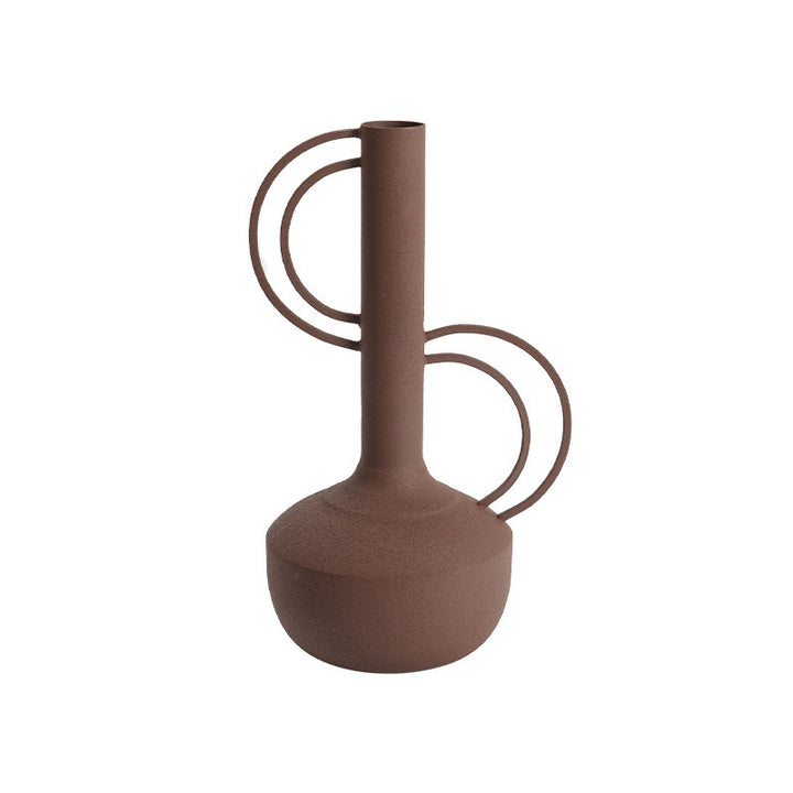 Minimalist Modern Iron Frosted Feel Amphora Vase Ornament