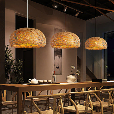 Japanese Bamboo Chandelier