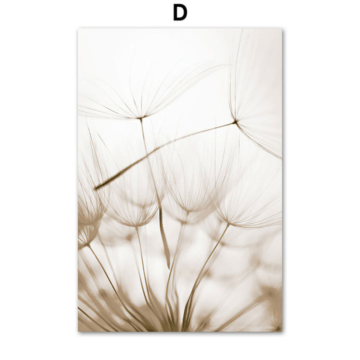 White Shell Beach Flower Dandelion Canvas Painting Core Living Room Decoration