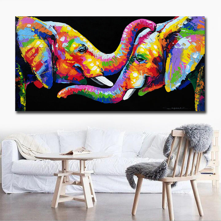 Graffiti Elephant Canvas Art