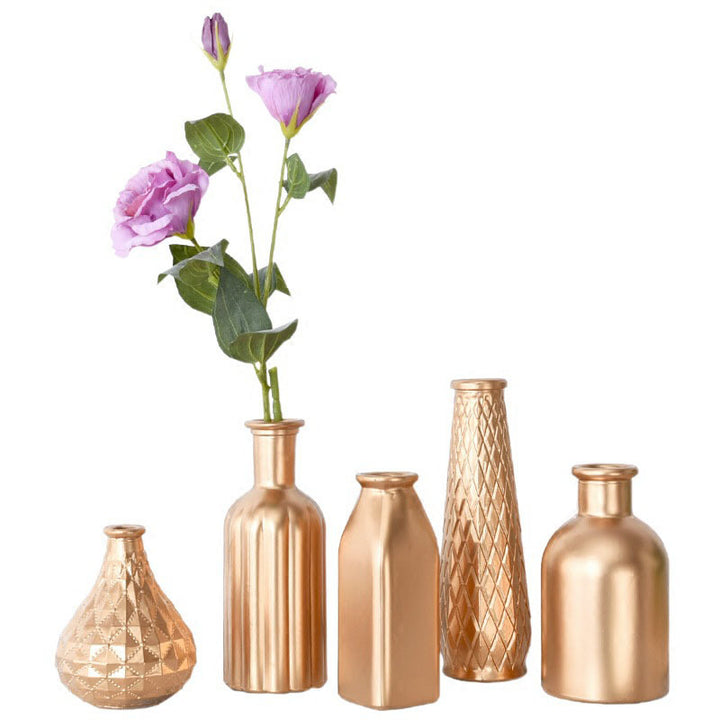 Golden glass vase