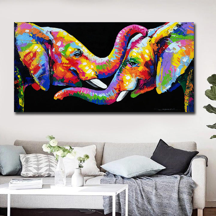 Graffiti Elephant Canvas Art