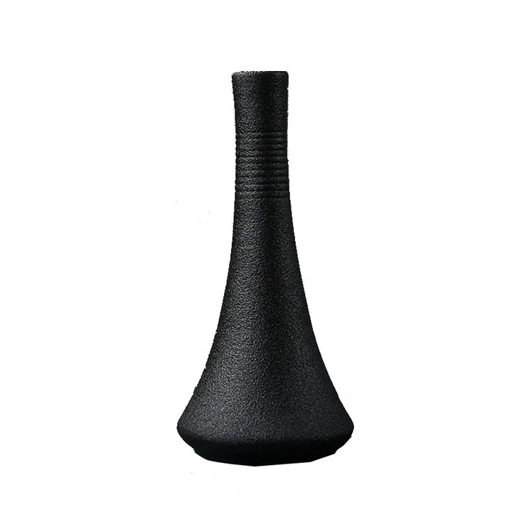 Creative black ceramic small vase