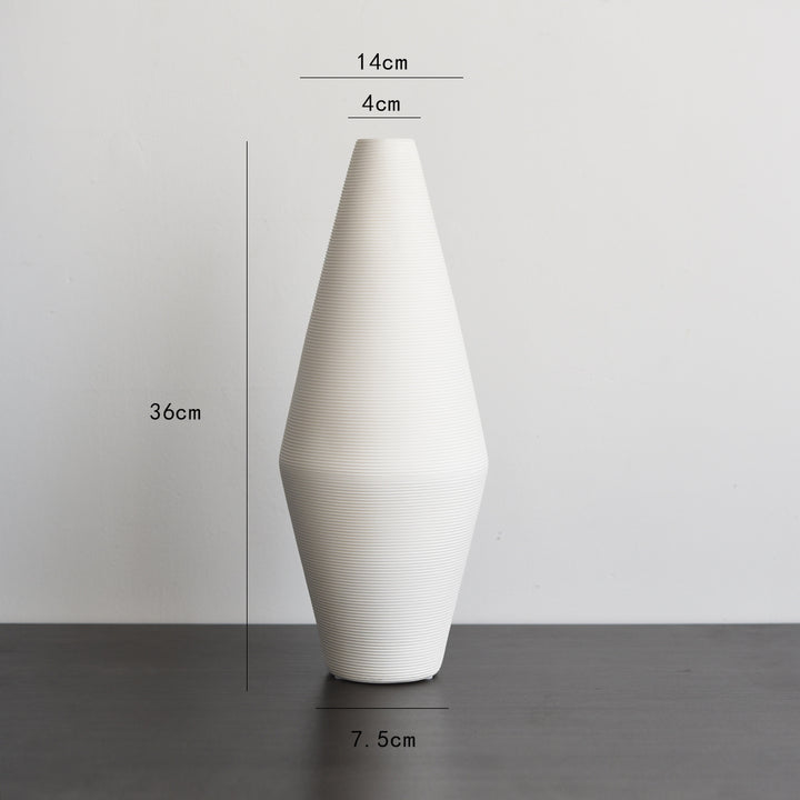 Nordic Modern Minimalist Fired Ceramic Vase With Dry Flower Arrangement