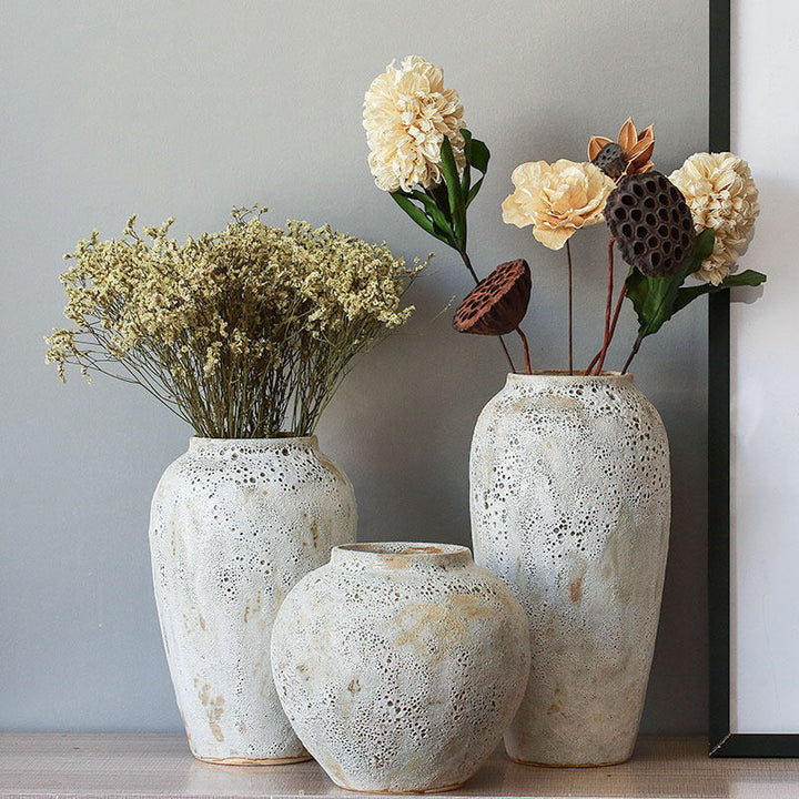 Modern Minimalist Living Room Pottery Dried Flower  Vase