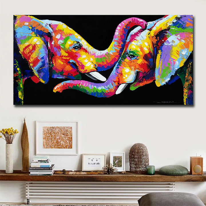 Graffiti Elephant Canvas Art