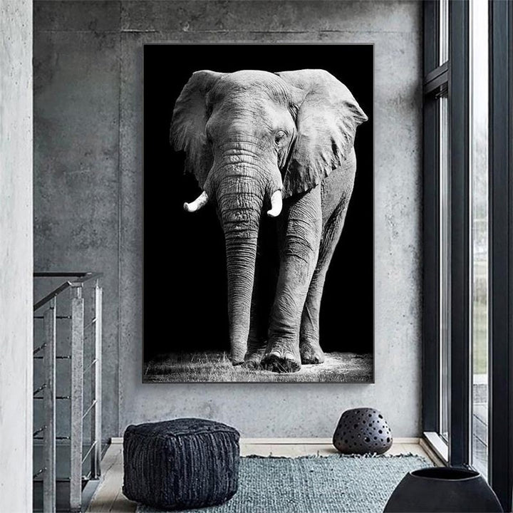 Wild Elephant Canvas Art