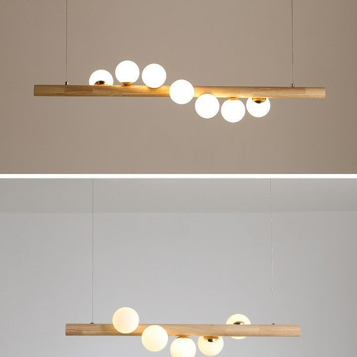 Chandelier Solid Wood Modern Minimalist Log