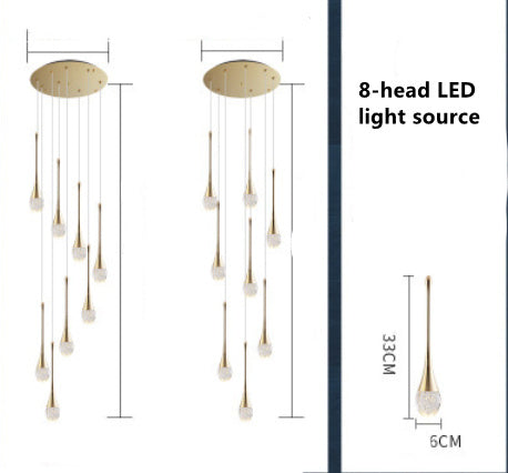 OctaGlow Minimalist Staircase Chandelier