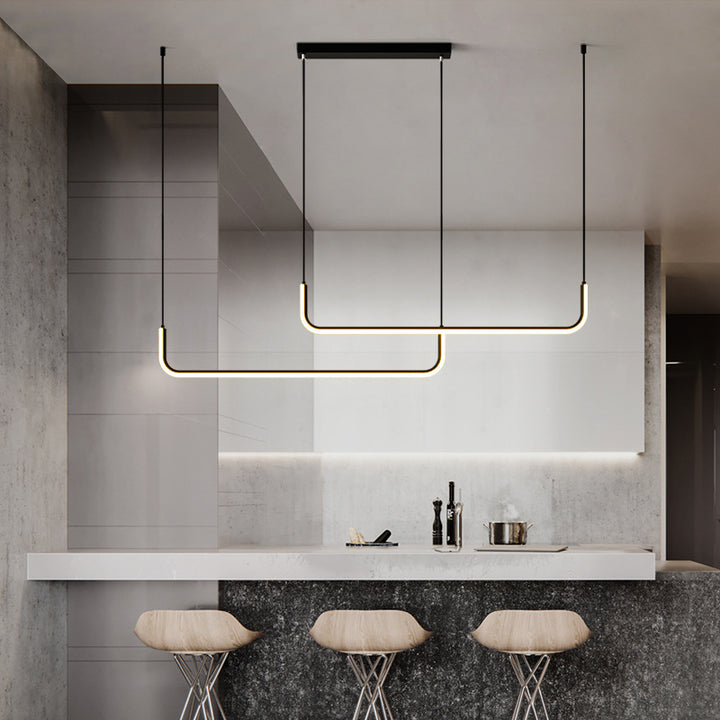 Office Minimalist Style Restaurant Line Chandelier