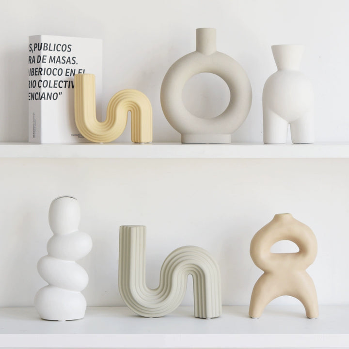 Scandinavian Modern Geometric Art Vases