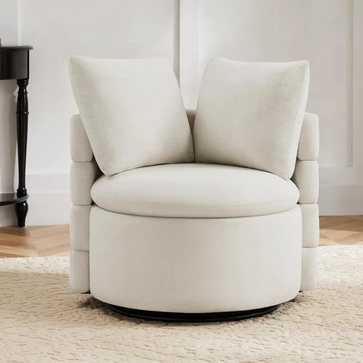 Swivel Accent Chair Modern Upholstered Performance Fabric for Bedroom Nursery Reading