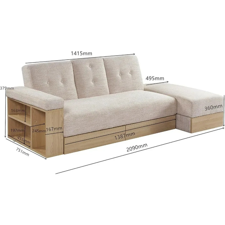 Multi-Functional Sofa Sleeper Ottoman