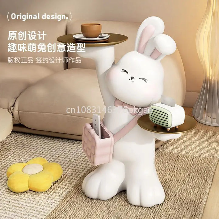 Cute Rabbit Living Room High-end Tray