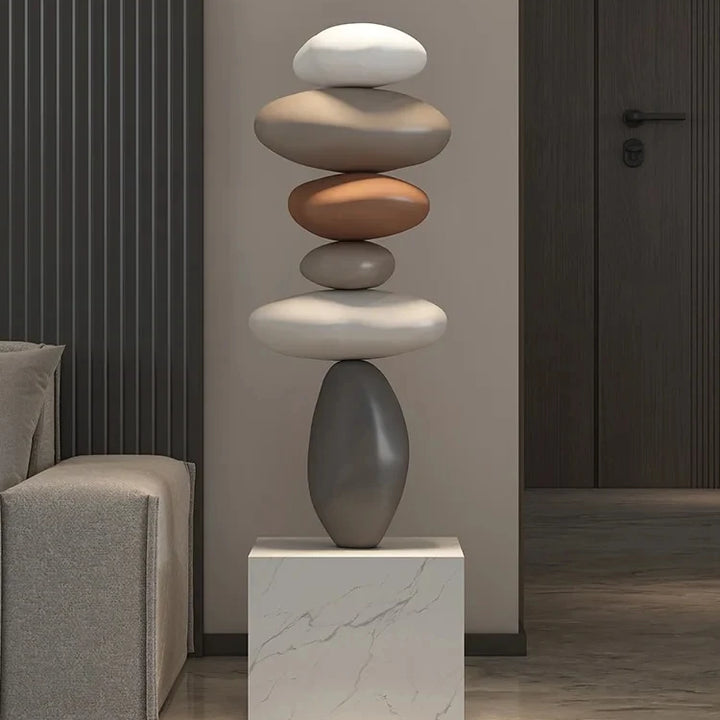 80CM Glowing Stone Statue Indoor Feng Shui Sculpture