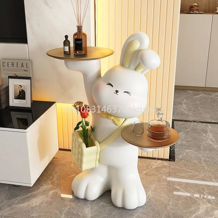 Cute Rabbit Living Room High-end Tray