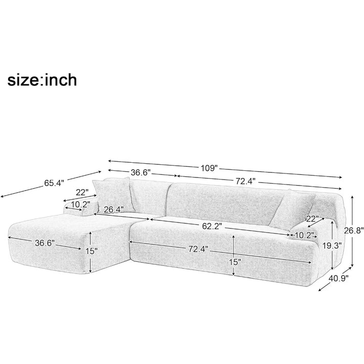 Modern L-Shape Modular Sectional Sofa