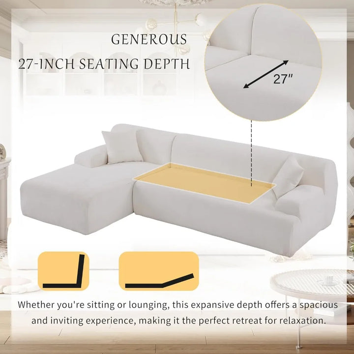 Modern L-Shape Modular Sectional Sofa