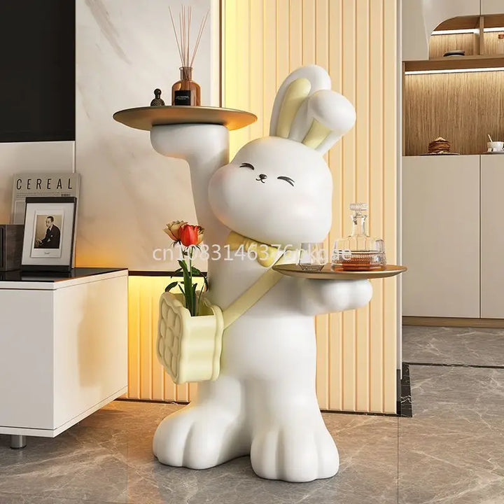 Cute Rabbit Living Room High-end Tray