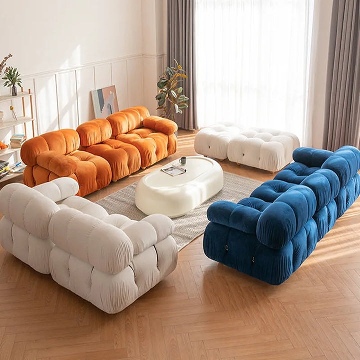 Block Module Leisure Fabric Sofa