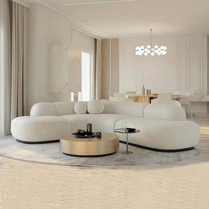 Boucle Semi-Circular Sofa Italian Minimalist Sofa