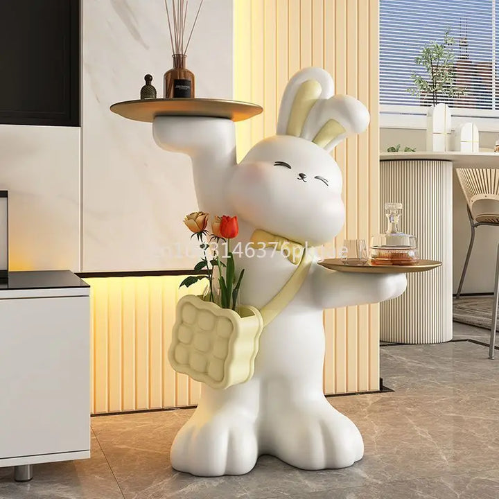 Cute Rabbit Living Room High-end Tray