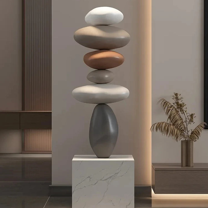 80CM Glowing Stone Statue Indoor Feng Shui Sculpture