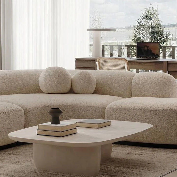 Boucle Semi-Circular Sofa Italian Minimalist Sofa