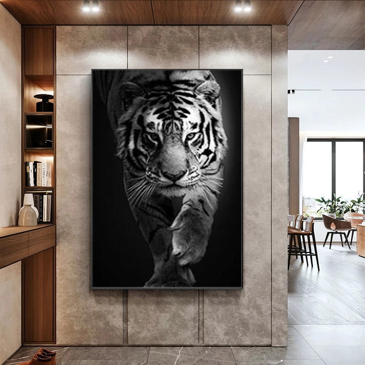 Monochrome Tiger Canvas Art