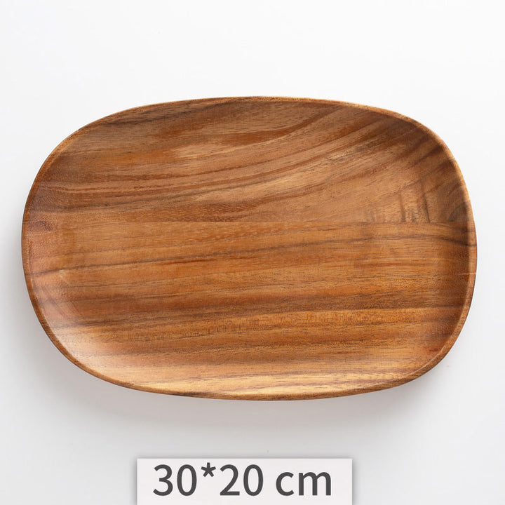 Acacia Irregular Wooden Plate Set