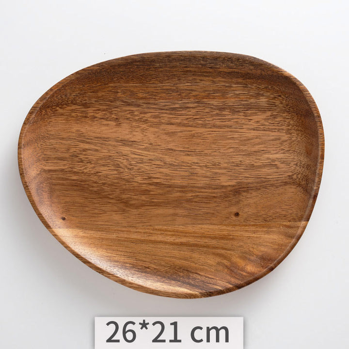 Acacia Irregular Wooden Plate Set