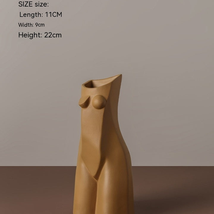 Female Body Geometry Vase Decoration