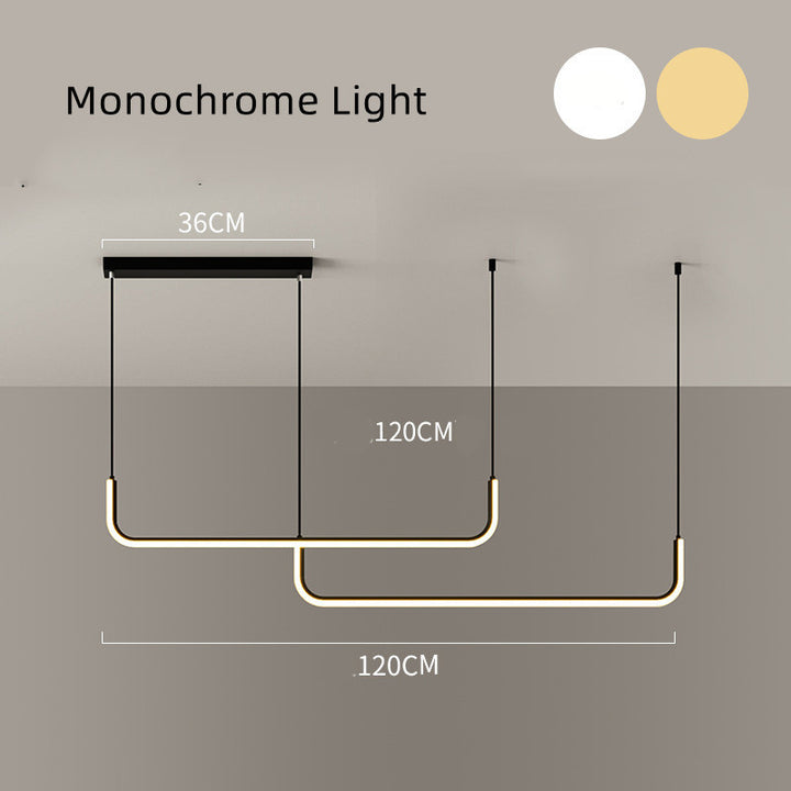 Office Minimalist Style Restaurant Line Chandelier