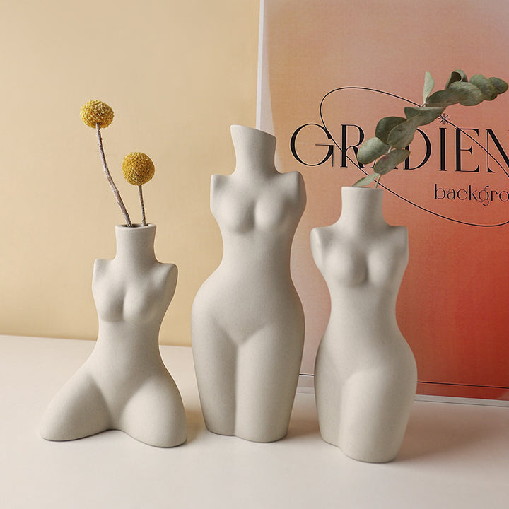 Silent White Ceramic Art Vase