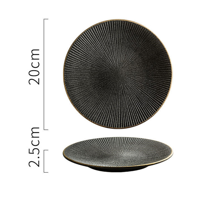 Creative Frosted Black Simple Fashion Ceramic Plate