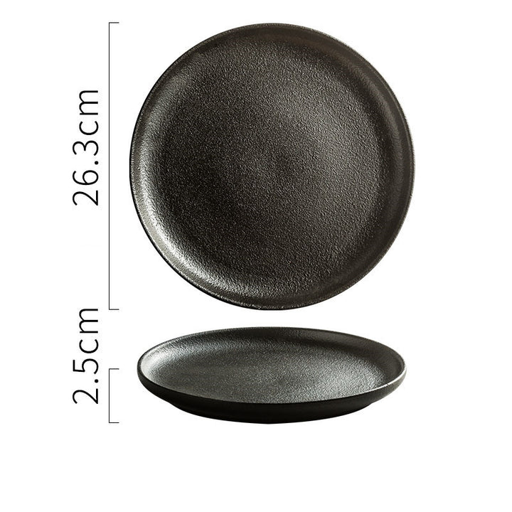 Creative Frosted Black Simple Fashion Ceramic Plate