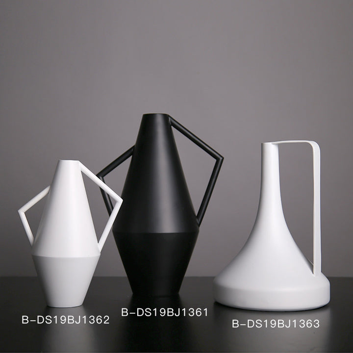 One Mention Ornament Kettle Shape Geometric Resin Vase