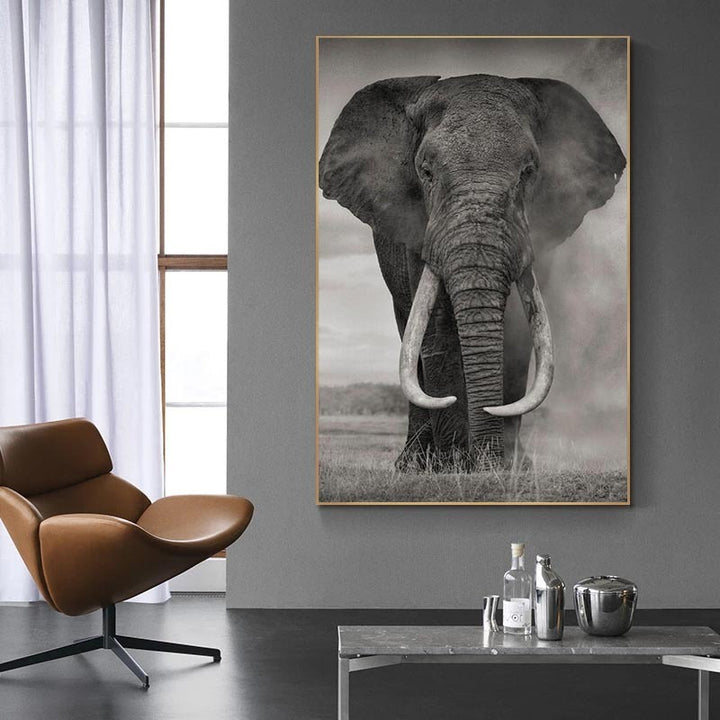 Wild Elephant Canvas Art