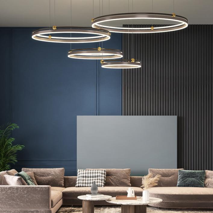 Brushed Aluminum Chandelier